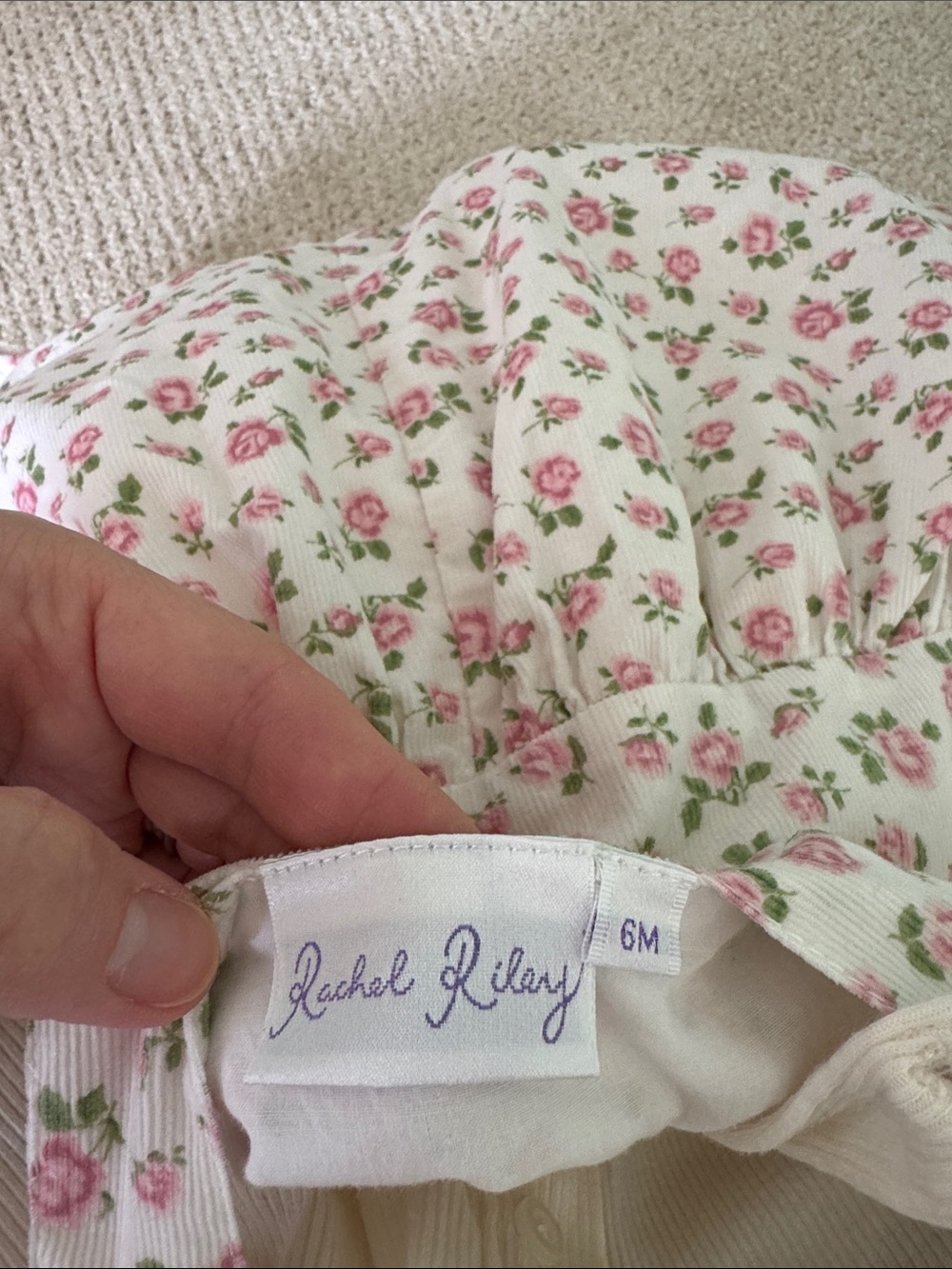 Rachel Riley Floral Overall Romper - Picture 4 of 5